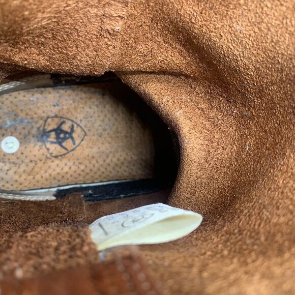 Ariat Sierra Cowboy Work Boot Tan Brown Leather Mens 13 D ATS 37280 - Picture 8 of 9